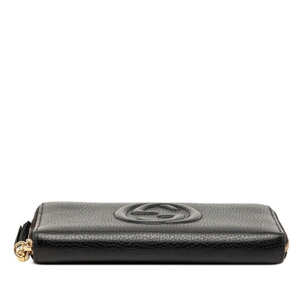 Gucci Soho Interlocking G Tassel Round Zip Long Wallet 598187 Black Leather W... - Picture 3 of 6